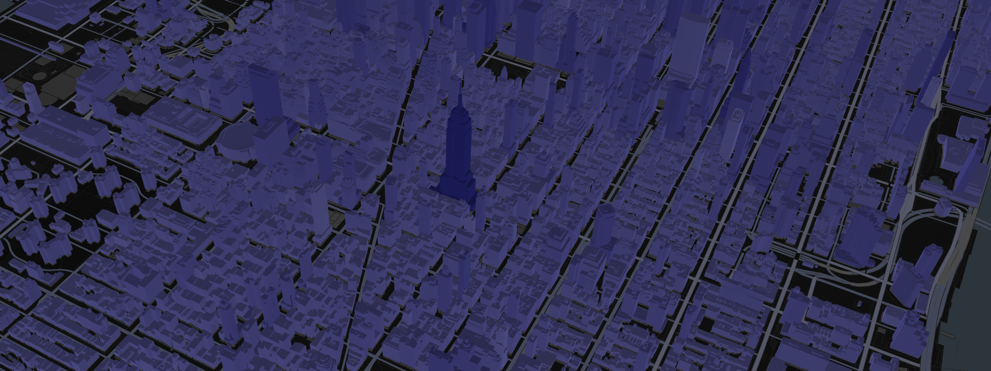 I3S New York dataset colorized by height roof
